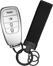 Stretchy Car Keychain, Nylon Braided Cool Key Chain for Women Men, Universal Key