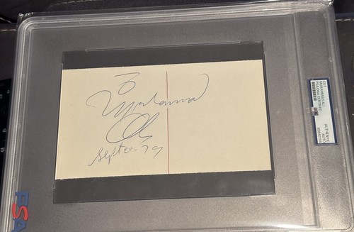 MUHAMMAD ALI signed Cut handsigniert PSA Slabbed RIESIG 5x8 Boxen Auto datiert 1979 - Bild 1 von 2