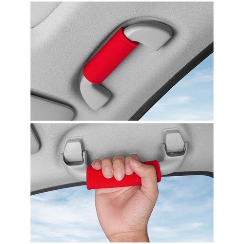4X Car Handle Cover Soft Protective Cover Roof Handle Cover Interior Accessories - Foto 30 di 32