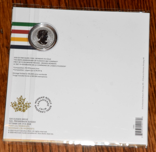 Rare Pure Silver Coin HBC Hudson Bay Company 350th Anniversary - Picture 4 of 4