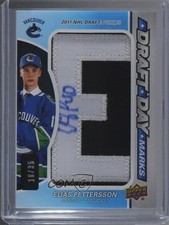 2018 SP Game Used Draft Day Marks Rookies /35 Elias Pettersson #DDM-EP Auto RC