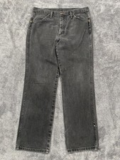 Wrangler 936WBK Men's Faded Black Jeans 33x30 Vintage Western Slim Fit Denim