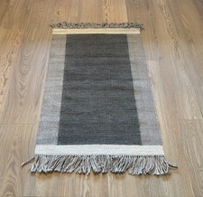 Loaf Blocky Linen Rug In Olive 60 x 90cm RRP £175.00