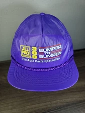 Vintage All Pro 300 Bumper to Bumper Hat Snapback Cap Purple Nylon Auto Parts