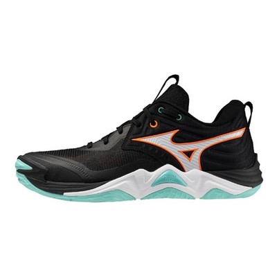 MIZUNO Wave Momentum Elite V1GA2512 12 Black Orange Green  Width 2E Volleyball