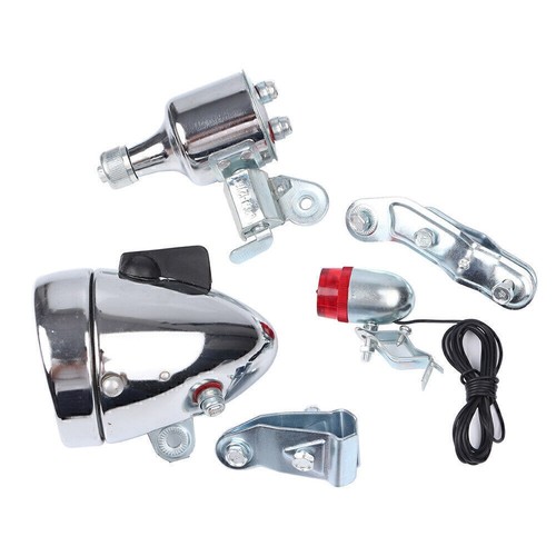 12V Bicycle Motorized Bike Friction generator Dynamo Headlight Tail Light Kit - Picture 2 of 9