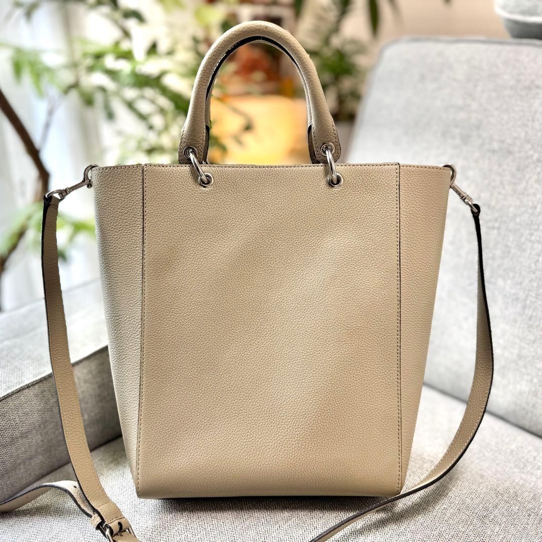 Mulberry Small Maple Tote Bag Beige Leather 2WAY Shoulder HH4269 060497d image 2