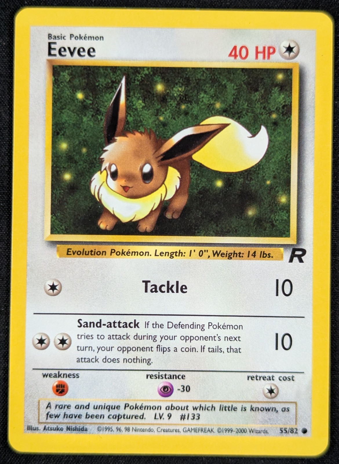 Eevee Vintage Team Rocket Pokemon Card 55/82 (NM)