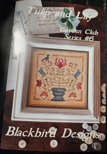 Blackbird Designs Garden Club Series Cross Stitch #1, 6, & 11 With 21 DMC Floss - Picture 4 of 9