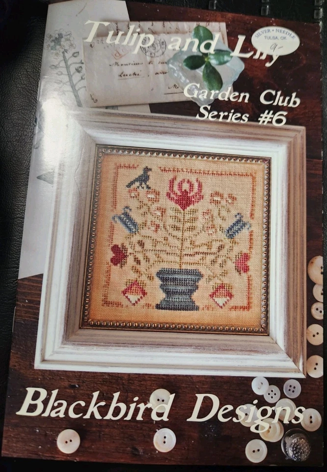 Blackbird Designs Garden Club Series Cross Stitch #1, 6, & 11 With 21 DMC Floss - Image 4 of 4