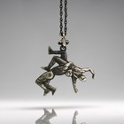 Wrestling Pendant – Vintage Style 925 Silver Sports Necklace for Grappling Fans