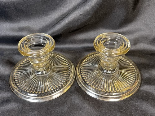 2er Set Kerzenständer Kaiserglas Empire Kegel um 1925-1943 3 Zoll - Bild 10 von 22