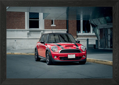 Mini John Cooper Arbeit gerahmtes Wandbild Poster Leinwanddruck Bild