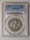 1921-S 50C Walking Liberty Half Dollar PCGS F15