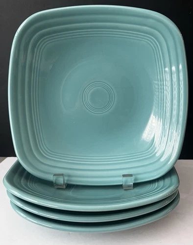 FIesta Fiestaware - Square Turquoise Luncheon Plates - Set Of 4
