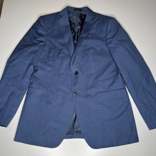 John Varvatos USA Men  s Blue Wool Blazer Jacket 42L Bedford Sport Coat 2-Button