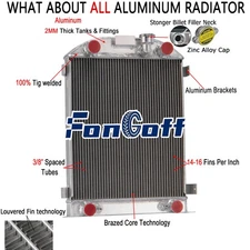 3 Row Radiator For 1932 32 Ford Model B High Boy FlatHead V8 Engine 3.3 Aluminum