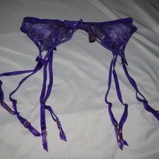 Victoria's Secret Starstruck Purple Lace Garter Belt NWT XS/S
