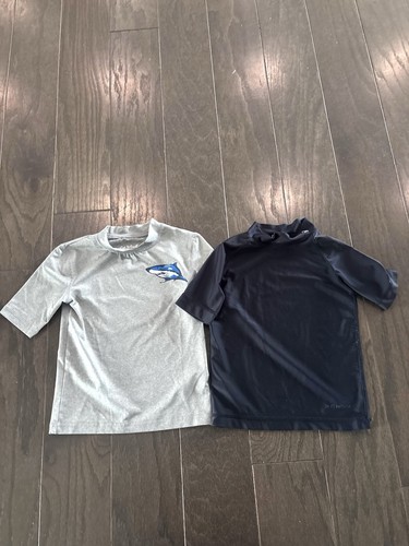 2 Boys XS 4/5 Short Sleeve Rashguard Swim Shirts- Cat & Jack (shark) , Old Navy - Picture 2 of 14
