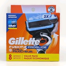 Gillette Fusion5 Proglide Chill 8 Pack Razor Cartridges - NEW 2.49 per gallon
