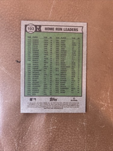 2025 Topps Heritage BLUE Border #193 Kyle Schwarber Marcell Ozuna Shohei Ohtani - Picture 3 of 4