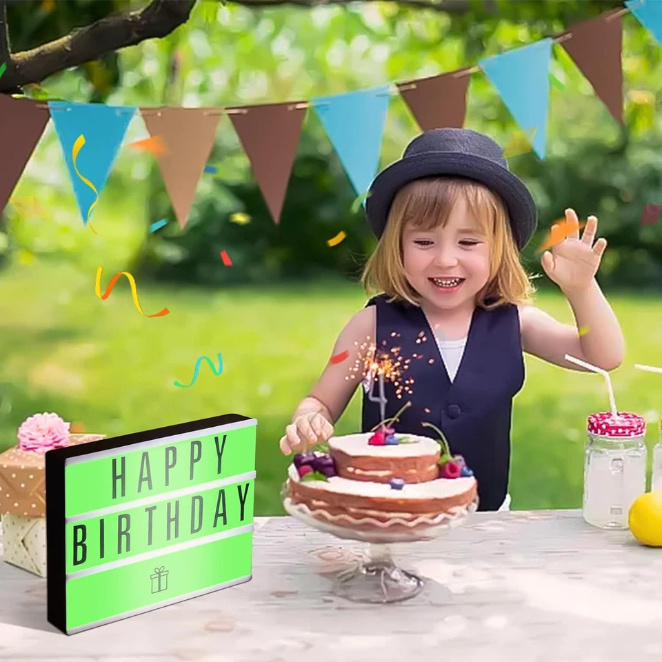 Light Box,Insegna Luminosa,Led A4 Scatola Luminosa,Con 294 Lettere Ed Emoji,Lava - Immagine 4 di 4