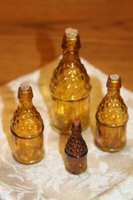 Vintage Cannonball & Drum Bitters Bottles, made in Taiwan, set of 4