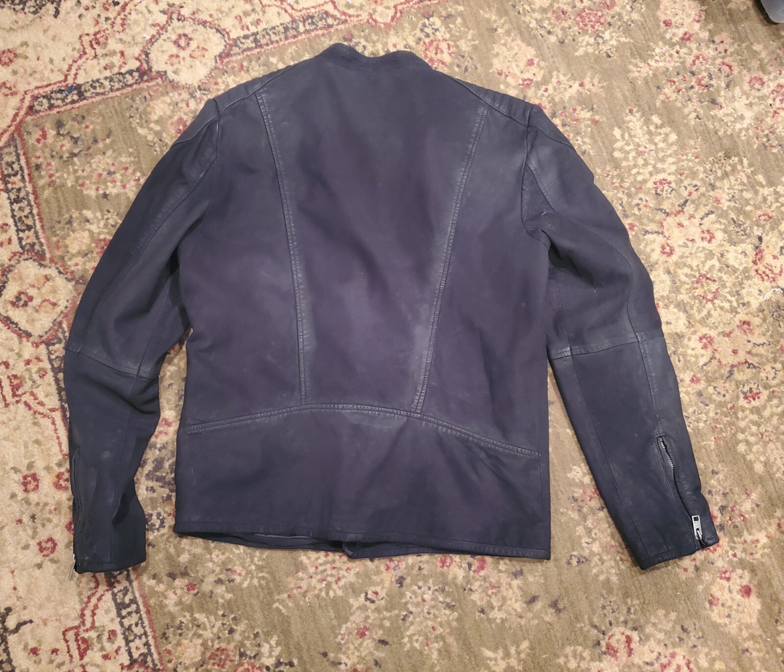 Jack and Jones Black Sheep Suede Leather Biker Jacket image 5