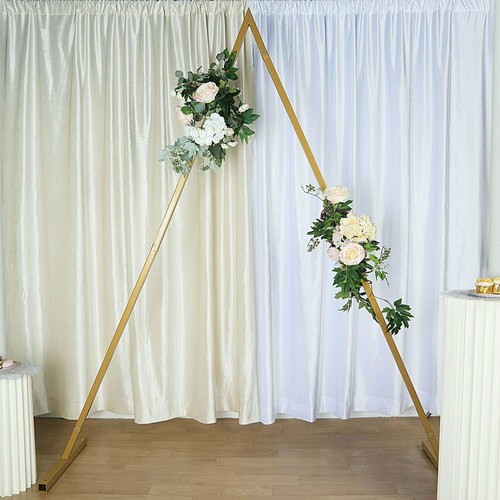 8FT Triangle Wedding Arch Backdrop Stand Metal Balloon Frame Wreath Party Decor - Picture 3 of 11