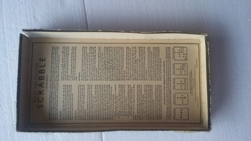 Vintage Scrabble game wooden racks WOODEN tiles complete box worn #D.13 - Picture 5 of 12