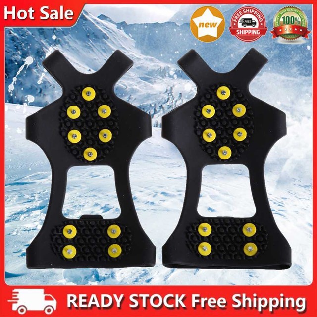 Kletterschuh Spikes 10-Loch Steigeisen Spike Anti Rutsch Survival Equipment (S) Kletterschuh Spikes 10-Loch Steigeisen Spike Anti Rutsch Survival Equipment (S)
