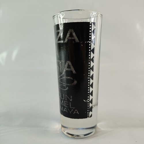 4" Tall Shot Glass Plaza La Fiesta Cancun Cozumel Riviera Maya Mexico Souvenir - Bild 4 von 9
