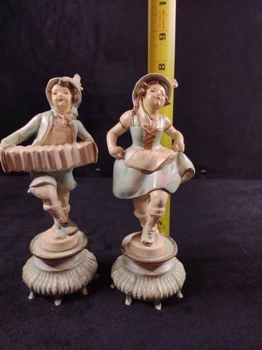 Vintage Signed Cast Iron Figurine Boy & Girl Marked 11/9/60 German 7.5" Tall - Picture 11 of 11