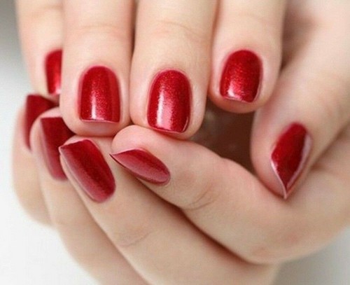 Smalto Unghia Effetto Gel Rosso Scuro Perlato Nail Art Rinforzante Resistente - Foto 11 di 12