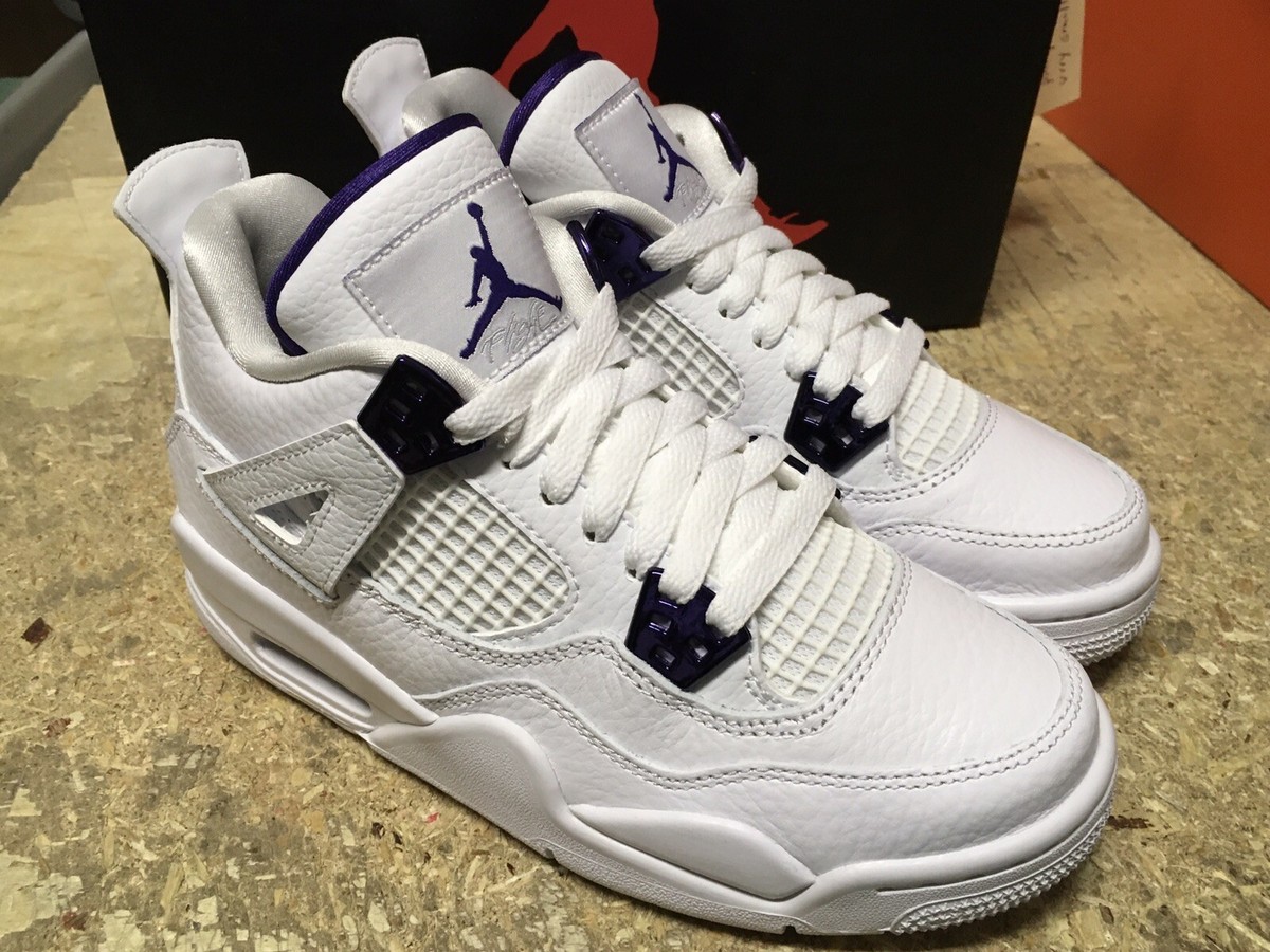Jordan バスケットボールシューズ ホワイト/パープル ジョーダン キッズ バッシュ Jordan Kids' GS Air 5 Retro