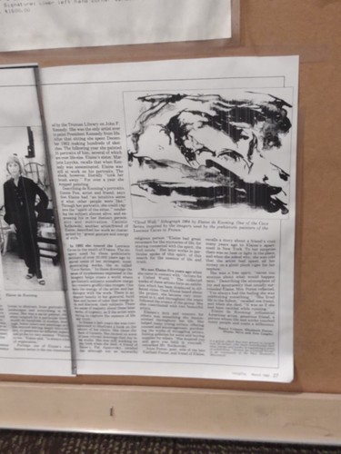 ELAINE DE KOONING Pencil SIGNED  Lithograph 1984  EDITION 12/16 w/Prof Frame  - Picture 8 of 9