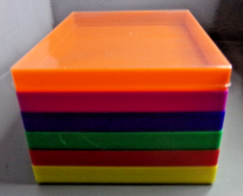 BANDEJAS APILABLES DE CLASIFICACIÓN DE ROMPECABEZAS CON TAPA TRANSPARENTE 6 BANDEJAS EM DE PILA MULTICOLOR - Imagen 5 de 7