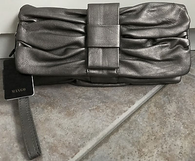 Mango Damen-Clutch silber !NEU!