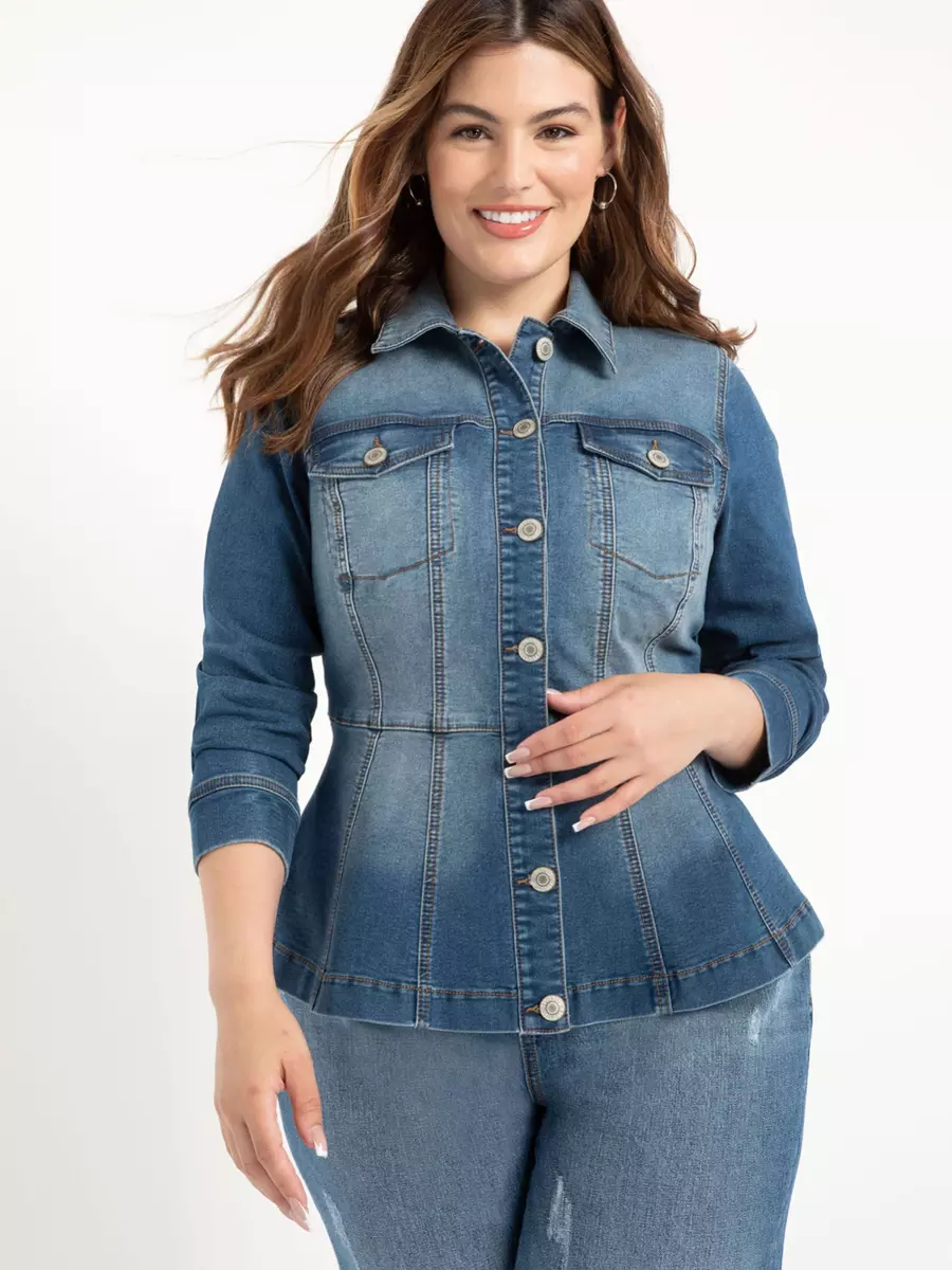 Plus peplum jacket cheap