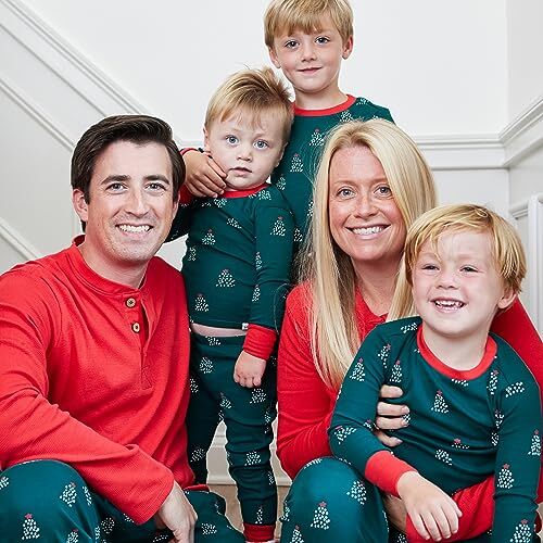 Family Matching Holiday Pajamas Organic X-Large Baby / Kids A Pine Holiday - Picture 4 of 7