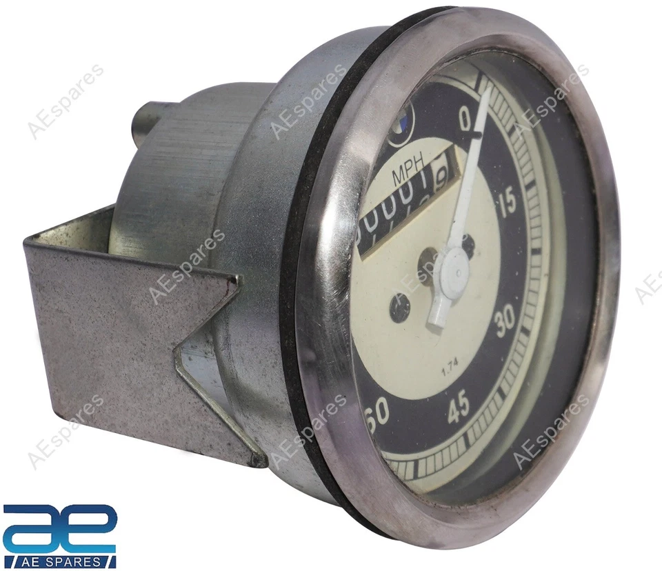 Réplica velocímetro 0-90 MPH para BMW R50/2 R60 R60/2 R69 R69SR5 NUEVO Foto 3 de 4