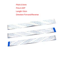 FFC/FPC Flexible Flat Ribbon Cable 4~40P Forward Reverse 0.5mm Pitch 10cm Length
