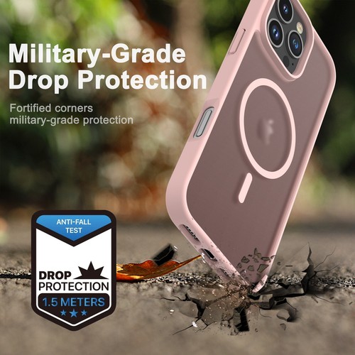 For iPhone 16 Pro Max/16 Pro/16 Plus Phone Frosted Case MagSafe Shockproof Cover - Zdjęcie 27 z 32