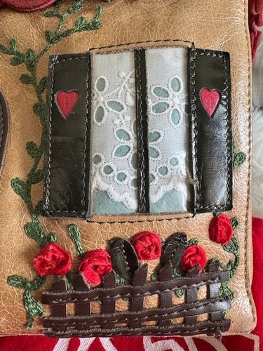 Braccialini Italian Designer leather Bag Novelty Purse La Casina Cottage Rare - Picture 7 of 21