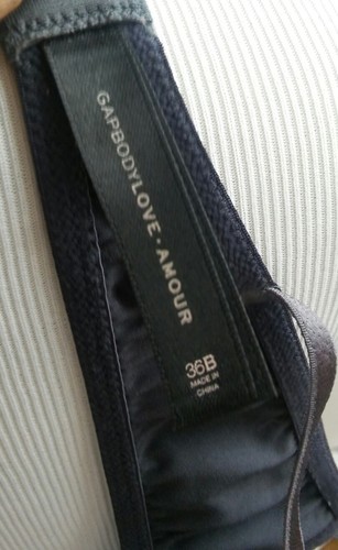 Gap Body Love Amour Gray Lace Overlay Bra Sz 36B - Picture 4 of 4