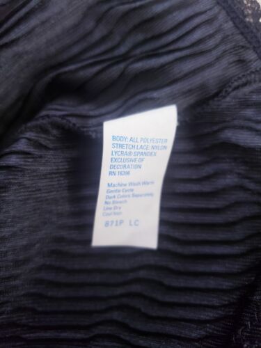 Vintage Women's Warners Sleep Top Size 32 Black Lace Accents - Picture 4 of 6