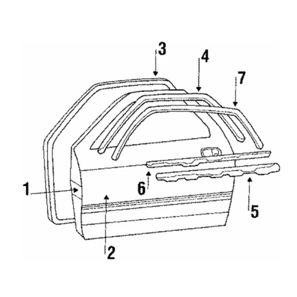 Juego de sello de resistencia para puerta lateral derecha derecha MAZDA RX-7 FC3S 86-91 genuino Japón nuevo Foto 2 de 4