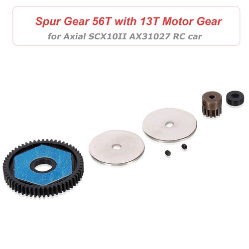 RC Car Accessory RC Car Motor Gear Kit Gearbox Gear 56T with 13T Motor Gear O9J3 - Picture 3 of 7