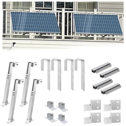 2er Set Solarmodule Montageset Balkonkraftwerk Halterung Geländer Befestigung DE