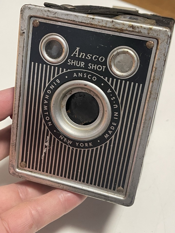 Vintage Ansco Sure Shot Box Camera Binghamton New York 120 Film 1940’s